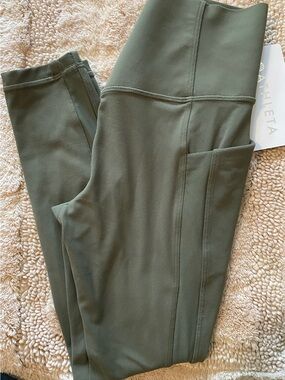 Athleta Salutation Stash Mesh 7/8 Leggings with Side Pockets NWT